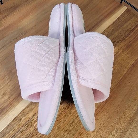 Dearfoams Microfiber Terry Slide Slippers in Fresh Pink Size 7 / 8 - Picture 14 of 17